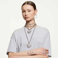 Swarovski Volta Choker Heart, White, Rhodium Plated -Jewelry Store volta choker heart white rhodium plated swarovski 5647567 5