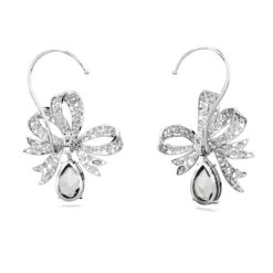 Swarovski Volta Clip Earrings Bow, White, Rhodium Plated 11 Swarovski Volta Clip Earrings Bow, White, Rhodium Plated -Jewelry Store volta clip earrings bow white rhodium plated swarovski 5673117 4