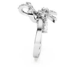 Swarovski Volta Cocktail Ring Bow, Small, White, Rhodium Plated 10 Swarovski Volta Cocktail Ring Bow, Small, White, Rhodium Plated -Jewelry Store volta cocktail ring bow small white rhodium plated swarovski 5647560 3