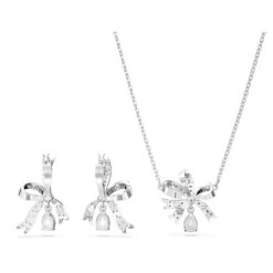 Swarovski Volta Set Bow, White, Rhodium Plated -Jewelry Store volta set bow white rhodium plated swarovski 5660118 4