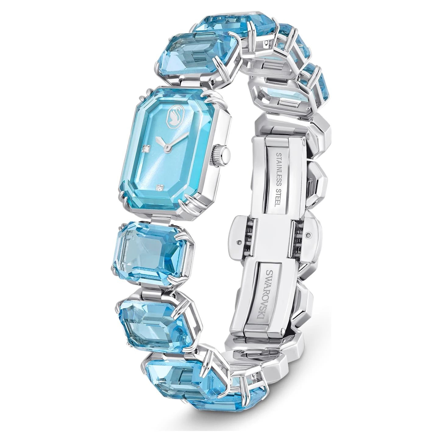 Swarovski Watch Octagon Cut Bracelet, Blue, Stainless Steel 5 Swarovski Watch Octagon Cut Bracelet, Blue, Stainless Steel - Image 3