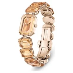Swarovski Watch Octagon Cut Bracelet, Brown, Champagne Gold-tone Finish -Jewelry Store watch octagon cut bracelet brown champagne gold tone finish swarovski 5630831 2