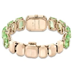 Swarovski Watch Octagon Cut Bracelet, Green, Champagne Gold-tone Finish -Jewelry Store watch octagon cut bracelet green champagne gold tone finish swarovski 5630834 3