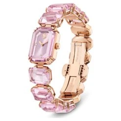 Swarovski Watch Octagon Cut Bracelet, Pink, Rose Gold-tone Finish -Jewelry Store watch octagon cut bracelet pink rose gold tone finish swarovski 5630837 2
