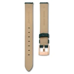 Swarovski Watch Strap 14 Mm (0.55") Width, Leather With Stitching, Green, Rose Gold-tone Finish -Jewelry Store watch strap 14 mm 280.552229 width leather with stitching green rose gold tone finish swarovski 5674154 5