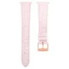 Swarovski Watch Strap 17 Mm (0.67") Width, Leather With Stitching, Pink, Rose Gold-tone Finish